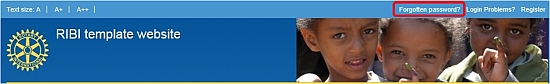 click the forgotten password link